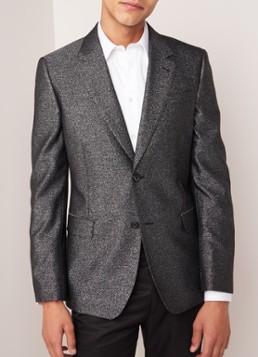 Alexander McQueen Slim fit colbert met lurex en klepzakken