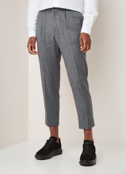 Ami 7/8 pantalon in wolblend en trekkoord
