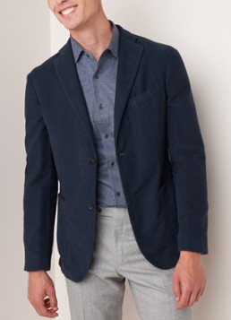 Boglioli Slim fit colbert van geborsteld katoen