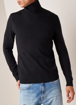 Calvin Klein Europe fijngebreide coltrui met contrastcol