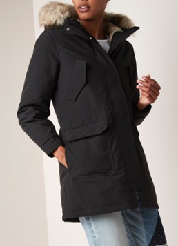 Calvin Klein Parka met afneembare kraag van imitatiebont
