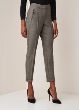 Claudia Sträter Slim fit pantalon met microdessin