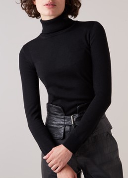 Claudie Pierlot Moussih coltrui in wolblend met streepdessin