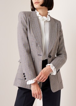 Claudie Pierlot Vianh blazer met pied-de-poule dessin