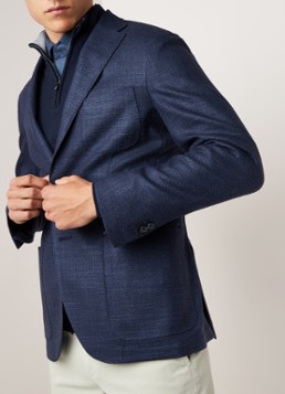 Corneliani Regular fit colbert in zijdeblend met structuur
