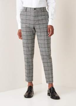 Dolce & Gabbana 7/8 straight fit pantalon met pied-de-poule dessin