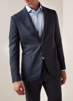 Ermenegildo Zegna Sim fit colbert van wol met microdessin