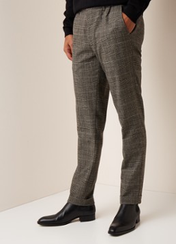 ESSENTIEL ANTWERP PDGalles tapered fit pantalon in wolblend met ruitdessin
