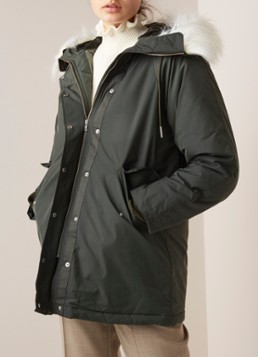 Filippa K Oslo gewatteerde parka met capuchon en imitatiebont