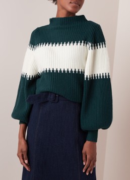 French Connection Sofia ribgebreide pullover in katoenblend