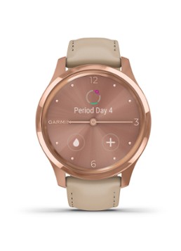 Garmin Vivomove Luxe - Montre Connectée Hybride En Acier Inoxydable Or Rose - Occasion Vérifiée & Garantie