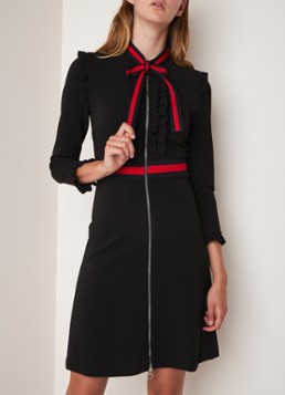 Gucci Jurk met strikkraag en ruches