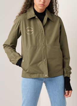 Helmut Lang Stadium regenbestendig jack met logoprint