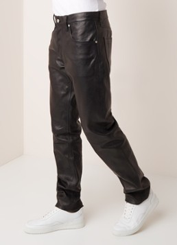 Helmut Lang Straight fit broek van leer