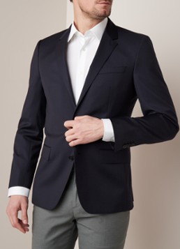 HUGO BOSS Hayes_cyl slim fit colbert van scheerwol met AMF-naden