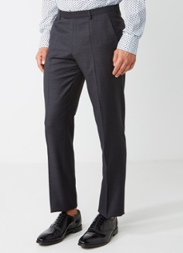 HUGO BOSS Lenon straight fit pantalon van wol