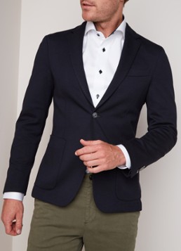 HUGO BOSS Nold2-J slim fit jersey colbert met opgestikte zakken