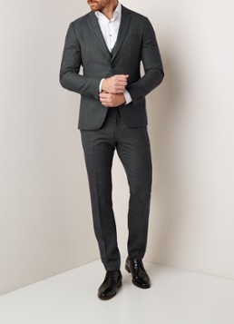 HUGO BOSS Reymond/Wenten driedelig slim fit pak van scheerwol
