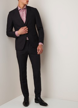 HUGO BOSS Rusten/Wenten driedelig extra slim fit pak van wol met ruitdessin