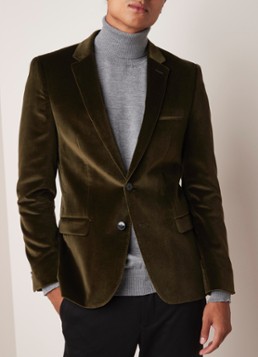 HUGO BOSS Slim fit colbert van velours
