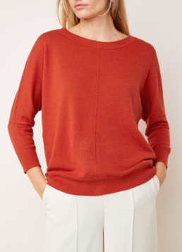Jigsaw Pullover van lamswol met knoopsluiting op achterzijde