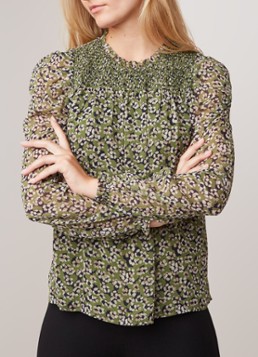 L.K.Bennett Getty tuniek met bloemendessin en gesmockte hals