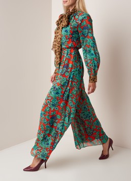 L.K.Bennett Wylie loose fit jumpsuit van zijde met dessin