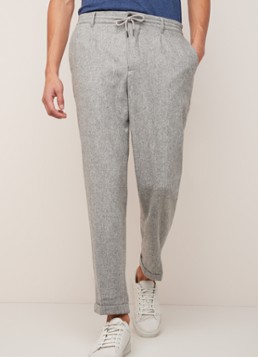 MANGO Alan slim fit pantalon in gemêleerde wolblend