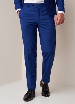 MANGO Brasilia slim fit pantalon met micro structuur