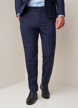 MANGO Brasilia slim fit pantalon met ruitdessin
