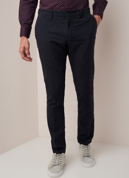 MANGO Brest slim fit pantalon met streepdessin