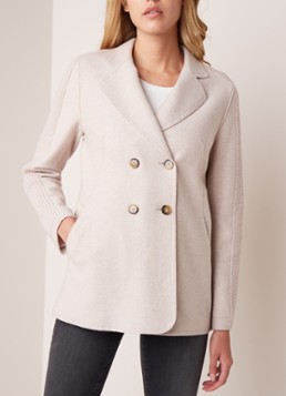 MarcCain Double breasted-blazer met gebreid detail