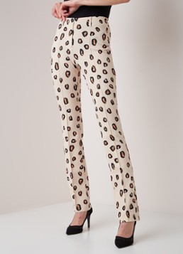 MarcCain Mid waist straight fit broek van neopreen