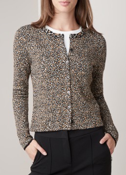 MarcCain Vest met knoopsluiting en luipaarddessin