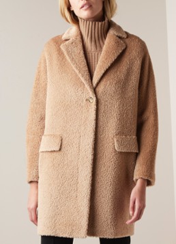 MaxMara Gemma faux fur mantel in wolblend