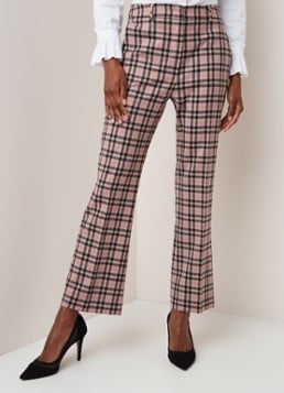 MaxMara High waist straight fit pantalon met ruitdessin