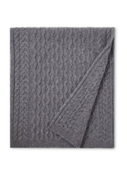 MaxMara Kabelgebreide sjaal van wol 180 x 40 cm