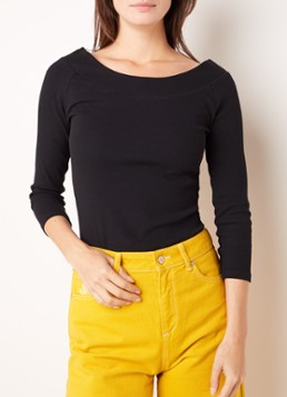 Mint Velvet Off shoulder top van ribjersey