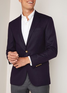 Ralph Lauren Custom fit colbert van wol met klepzakken