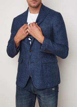 Ralph Lauren Regular fit colbert van linnen met klepzakken
