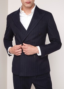 Ralph Lauren Slim fit colbert van katoen met krijtstreep