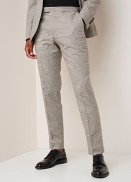 Reiss Butler tapered fit pantalon in wolblend met microdessin