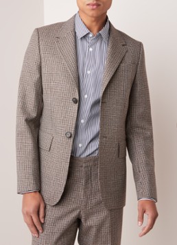 Sandro Slim fit blazer van wol met ruitdessin