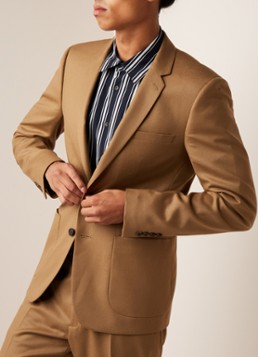Sandro Slim fit colbert van wol met steekzakken