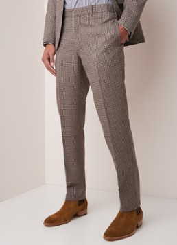 Sandro Slim fit pantalon met ruitdessin
