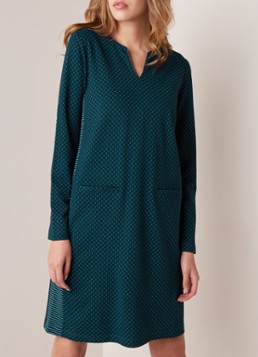 Sandwich Loose fit midi-jurk met gestreept- en stippendessin