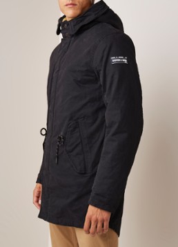 Scotch&Soda Classic parka van katoen met voering van imitatiebont
