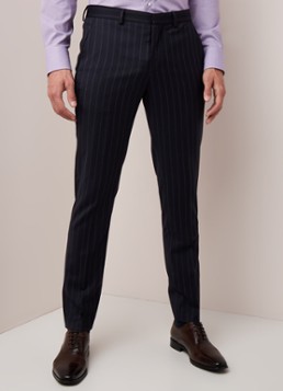 Selected Homme Drew slim fit pantalon met streepdessin