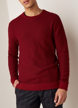 Selected Homme New Jeff pullover van biologisch katoen met structuur