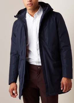 Selected Homme Teddy Tech gewatteerde parka met ritszakken